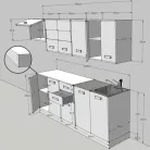 Konyhasor, sonoma tölgyfa / fehér, PROMO