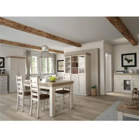 komód, 2-ajtós 5 fiókkal, északi sosna/vadtölgy, ROYAL K2D