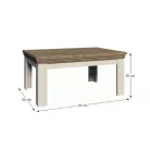 dohányzóasztal, északi sosna/vadtölgy, ROYAL LN