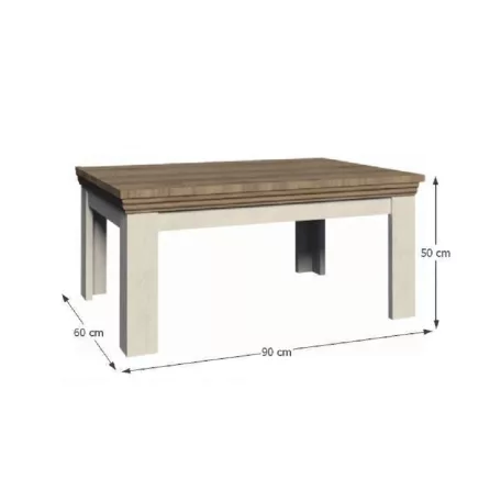 dohányzóasztal, északi sosna/vadtölgy, ROYAL LN