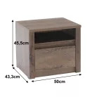 éjjeliszekrény, sötét tölgy lefkas, MONTANA SN