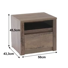 éjjeliszekrény, sötét tölgy lefkas, MONTANA SN