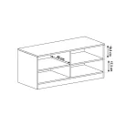 TV asztal/szekrényke, tölgyfa lefkas, TEDY  TYP T11