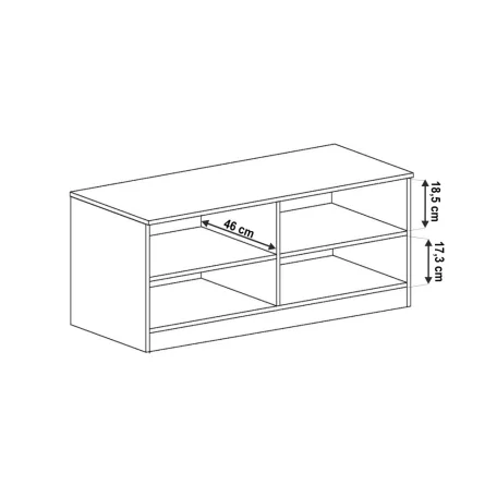TV asztal/szekrényke, tölgyfa lefkas, TEDY  TYP T11