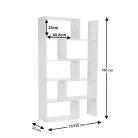 könyvespolc, fehér, KLOE I