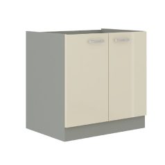   Alsó mosogató szekrény, magas fényű bézs, PRADO 80 ZL 2F BB