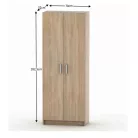 2-ajtós szekrény, polcos, tölgy sonoma, BETTY 7 BE07-004-00