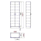 Cipősszekrény, fehér, MARINA