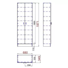 Cipősszekrény, fehér, MARINA