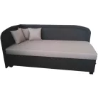 ROGER sarokkanapé balos szürke  90x200