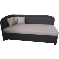 ROGER sarokkanapé balos szürke  90x200