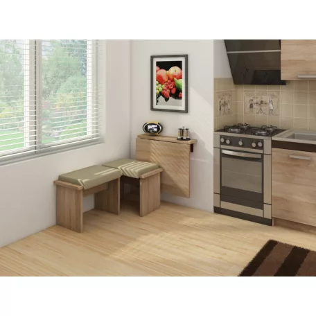 EXPERT 7 összecsukható konyhai asztal CRAFT fehér színben