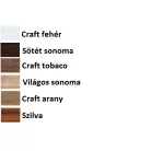 CAREN sarok íróasztal balos éger színben