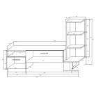 BEST 01 tv szekrény (fehér fényes sonoma tölgy)