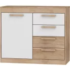 MAXIMUS 07 komód fényes fehér/sonoma tölgy