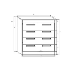 MAXIMUS 11 komód craft arany/craft fehér