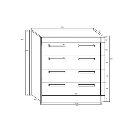 MAXIMUS 11 komód craft arany/craft fehér