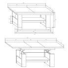 MAXIMUS 17 dohányzóasztal craft arany/craft fehér