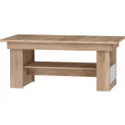 MAXIMUS 17 dohányzóasztal fényes fehér/sonoma tölgy