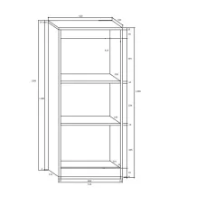 MAXIMUS 24 könyvespolc craft arany