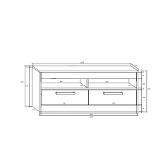 MAXIMUS 34 Tv szekrény craft arany/craft fehér