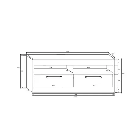 MAXIMUS 34 Tv szekrény craft arany/craft fehér