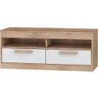 MAXIMUS 34 Tv szekrény fényes fehér/sonoma tölgy