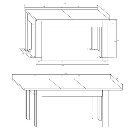 MAXIMUS 35 étkezőasztal sonoma tölgy