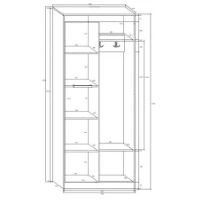 MAXIMUS 36 előszobaszekrény craft arany/craft fehér