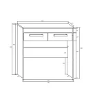 MAXIMUS 42 fésülködőasztal craft arany/craft fehér