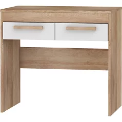 MAXIMUS 42 fésülködőasztal fényes fehér/sonoma tölgy