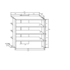 ARAMIS cipősszekrény sötét sonoma színben