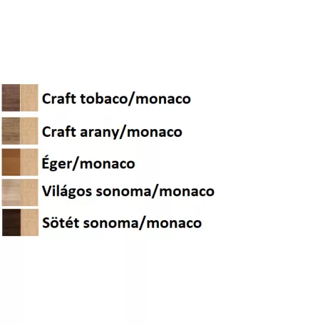 Konyhai sarokgarnitúra KS01 (világos sonoma tölgy/monaco)