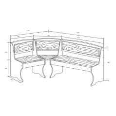 Konyhai sarokgarnitúra KS01 (sötét sonoma tölgy/monaco)