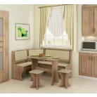 Konyhai sarokgarnitúra KS02 (Világos sonoma/eco bézs)