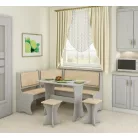 Konyhai sarokgarnitúra KS02 (craft fehér/monaco)