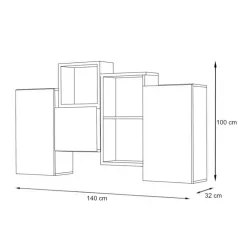 BLOX III 28 komód fehér-fekete