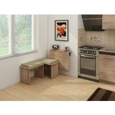 EXPERT 7 összecsukható konyhai asztal sonoma színben