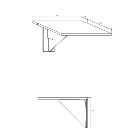 EXPERT 7 összecsukható konyhai asztal sonoma színben