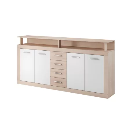 XXL/LUNA komód 4D4S sonoma tölgy/fehér