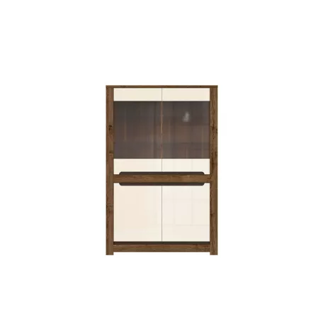 Erika 007 vitrin reg2w2d tölgy texas/világos szürke