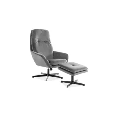 FORD VELVET FOTEL lábtartóval szürke