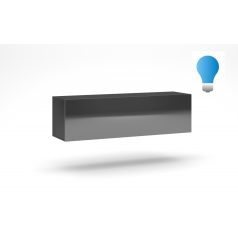 VIVO 03 függő szekrény + LED fekete/fekete fényes