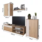 BERNO nappali sor (Sonoma tölgy-fehér)