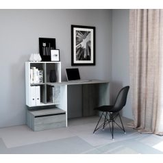 PACO PC 02 íróasztal beton/matt fehér