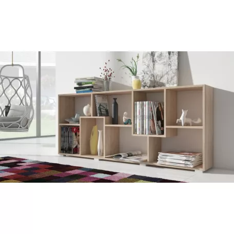 DOMINO könyvespolc világos sonoma