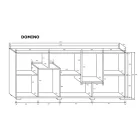 DOMINO könyvespolc sötét sonoma