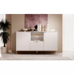 DIAMOND DI02 KOMÓD 3D FEHÉR/FEHÉR+LED