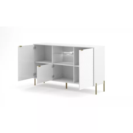 DIAMOND DI02 KOMÓD 3D FEHÉR/FEHÉR+LED