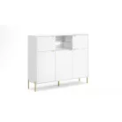 DIAMOND DI03 KOMÓD 5D FEHÉR/FEHÉR+LED